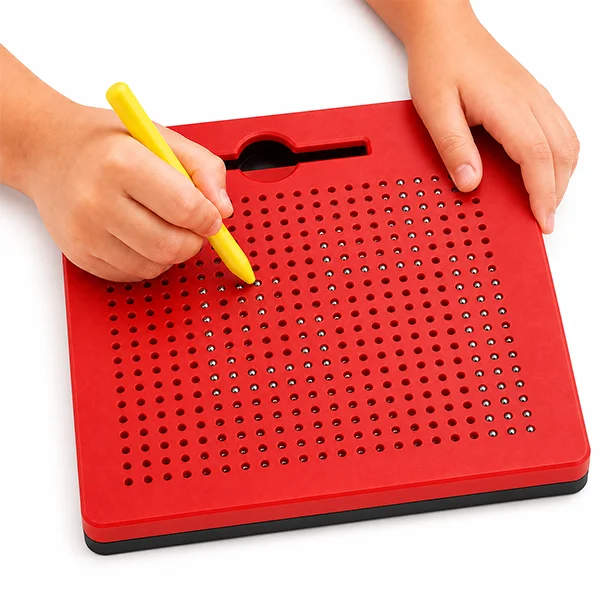 Magnetic Pad Drawing Board with Stylus Pen (8.5 x 6.8 Inch) – Portable Educational Steel Bead Sketch Pad for Kids