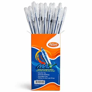 Atlas MAX Smooth Writing Needle Tip Ballpoint Pens – Smudge-Free Precise Ink Pens for School & Office