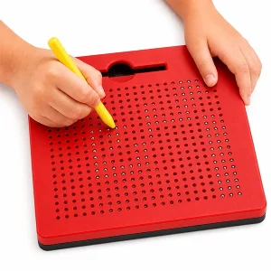 Magnetic Pad Drawing Board with Stylus Pen (8.5 x 6.8 Inch) – Portable Educational Steel Bead Sketch Pad for Kids