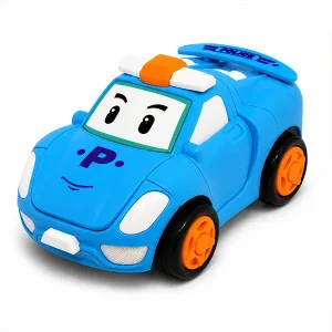 Mini Press to Transform Police Car Toy – One Touch Transforming Robot Car Vehicle for Kids & Toddlers