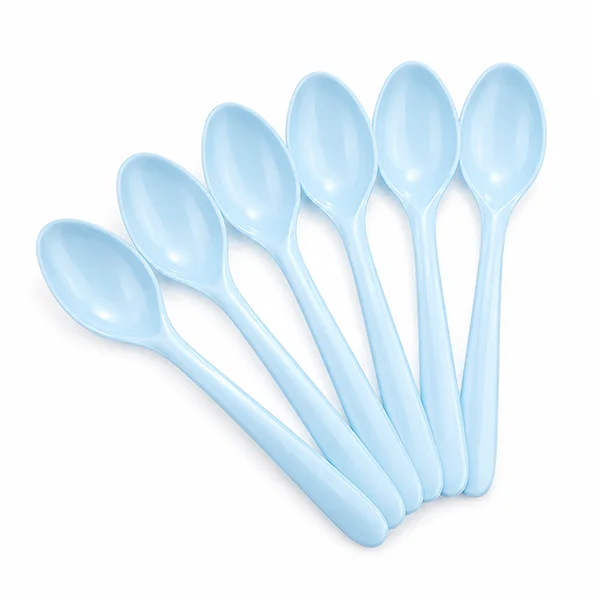 Pack of 6 Premium Red Plastic Spoons (18cm) – Food Grade, Lightweight & Reusable Dining & Kitchen Spoons