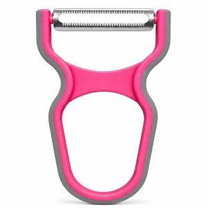 Vocen 3-Piece Vegetable & Fruit Peeler Set – Stainless Steel Straight, Serrated & Julienne Peelers