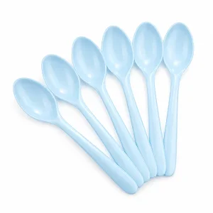Pack of 6 Premium Red Plastic Spoons (18cm) – Food Grade, Lightweight & Reusable Dining & Kitchen Spoons